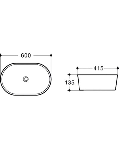 Раковина-чаша Vincea 60 VBS-302 Белая