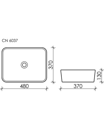 Раковина-чаша Ceramica Nova Element 48 CN6037 Белая