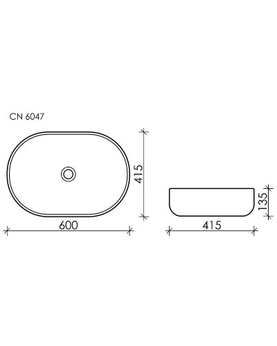 Раковина-чаша Ceramica Nova Element 60 CN6047MW Белая матовая