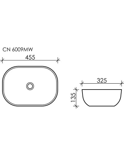 Раковина-чаша Ceramica Nova Element 45 CN6009MW Белая матовая