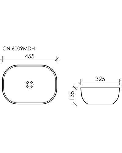 Раковина-чаша Ceramica Nova Element 45 CN6009MDH Темный антрацит матовый