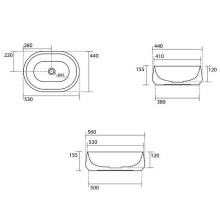 Раковина-чаша Kerasan F10 56 460531 Черная матовая