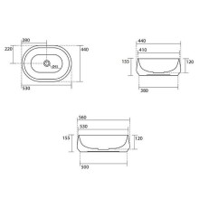 Раковина-чаша Kerasan F10 56 460530 Белая матовая