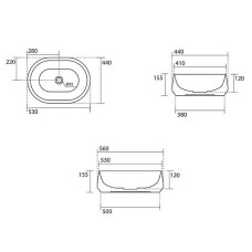 Раковина-чаша Kerasan F10 56 460530 Белая матовая