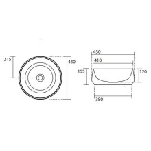 Раковина-чаша Kerasan F10 43 460431 Черная матовая