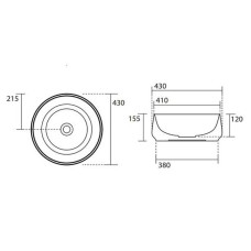 Раковина-чаша Kerasan F10 43 460431 Черная матовая