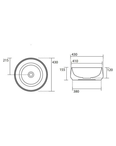 Раковина-чаша Kerasan F10 43 460431 Черная матовая