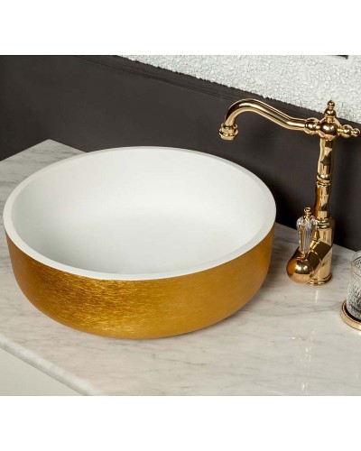 Раковина Boheme Armadi Art NeoArt 40 819-G Золото Белая