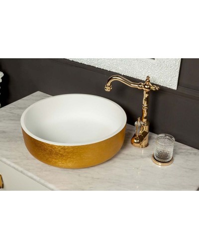 Раковина Boheme Armadi Art NeoArt 40 819-G Золото Белая