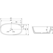 Раковина-чаша Abber Rechteck 60 AC2206 Белая