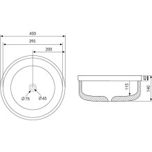 Раковина-чаша Abber Bequem 40 AC2103 Белая