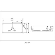 Раковина-чаша Abber Rechteck 60 AC2204 Белая