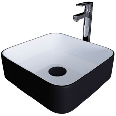 Раковина-чаша Grossman 40 GR-4042BW Белая Черная