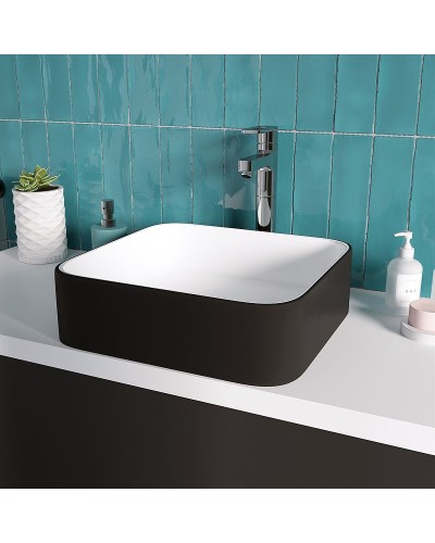 Раковина-чаша Grossman 40 GR-4042BW Белая Черная