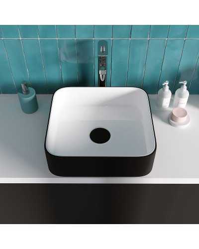 Раковина-чаша Grossman 40 GR-4042BW Белая Черная