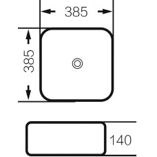 Раковина-чаша Grossman 40 GR-4042BW Белая Черная