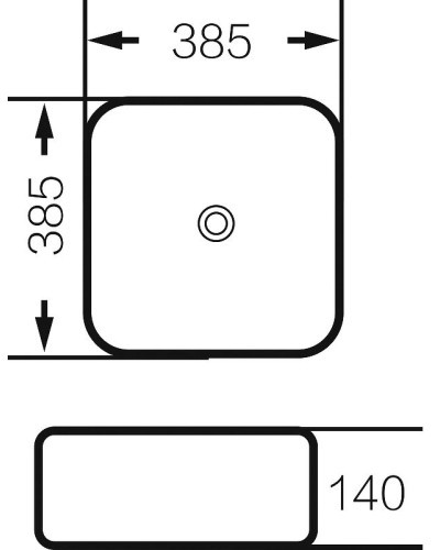 Раковина-чаша Grossman 40 GR-4042BW Белая Черная