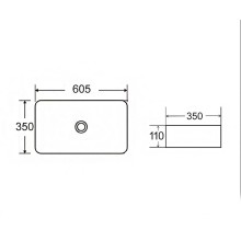 Раковина-чаша Bronze de Luxe Lacio 60 1061BM Белая