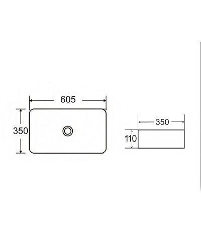 Раковина-чаша Bronze de Luxe Lacio 60 1061BM Белая
