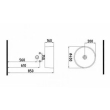Раковина 40х40 см Bien Harmony HRLG04001FD0B8000