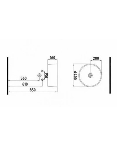 Раковина 40х40 см Bien Harmony HRLG04001FD0B8000