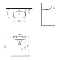 Раковина 55х42 см Bien Vokha MDLS05501FD1W3000