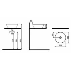 Раковина 38х38 см Bien Motto MTLG03802FD0W3000