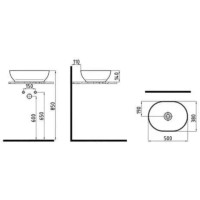 Раковина 50х38 см Bien Motto MTLG05001FD0W3000