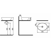 Раковина 49,5х37,5 см Bien Motto MTLG05002FD0W3000