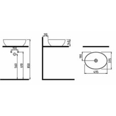 Раковина 49,5х37,5 см Bien Motto MTLG05002FD0W3000