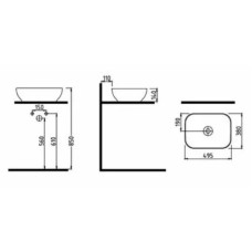 Раковина 49,5х38 см Bien Motto MTLG05003FD0W3000