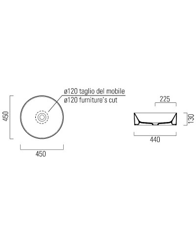 Раковина-чаша GSI Kube X 45 942711 Белая