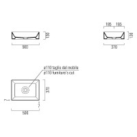Раковина-чаша GSI Kube X 50 942911 Белая