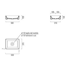 Раковина-чаша GSI Kube X 50 942911 Белая