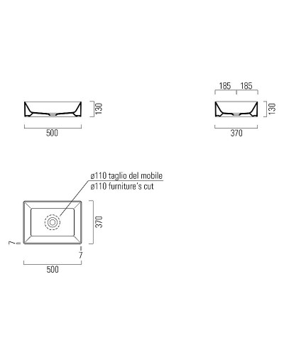 Раковина-чаша GSI Kube X 50 942911 Белая