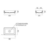 Раковина-чаша GSI Kube X 60 945311 Белая