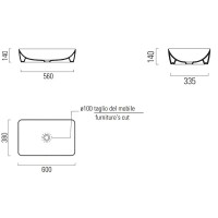 Раковина-чаша GSI Nubes 60 903611 Белая
