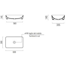 Раковина-чаша GSI Nubes 60 903611 Белая