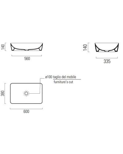 Раковина-чаша GSI Nubes 60 903611 Белая
