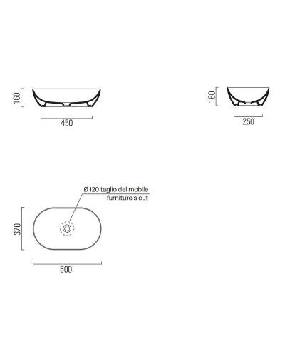 Раковина-чаша GSI Pura 60 883411 Белая