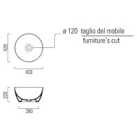 Раковина-чаша GSI Pura 42 885209 Белая матовая