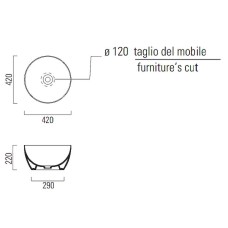 Раковина-чаша GSI Pura 42 885226 Черная матовая