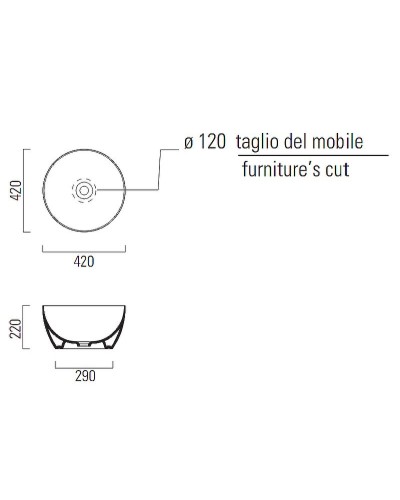 Раковина-чаша GSI Pura 42 885226 Черная матовая