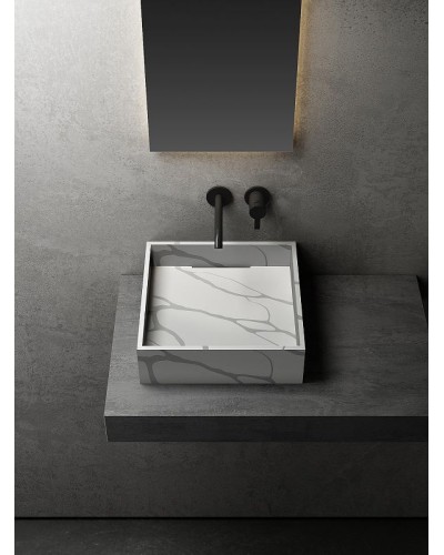 Раковина-чаша Abber Blitz 40 AS2502GB Белый мрамор