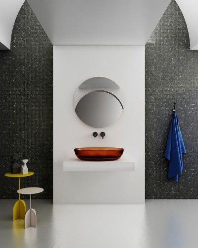 Раковина-чаша Abber Kristall 60 AT2801Opal Коричневая