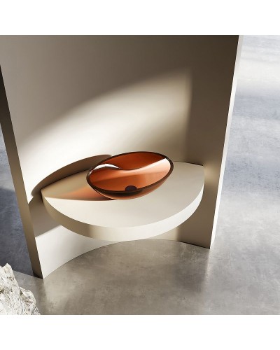 Раковина-чаша Abber Kristall 50 AT2802Opal Коричневая