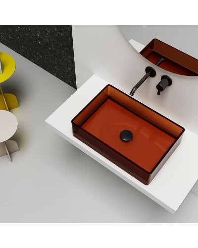 Раковина-чаша Abber Kristall 60 AT2803Opal Коричневая