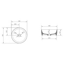 Раковина-чаша Abber Kristall 40 AT2804Opal Коричневая