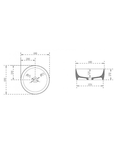 Раковина-чаша Abber Kristall 40 AT2804Opal Коричневая