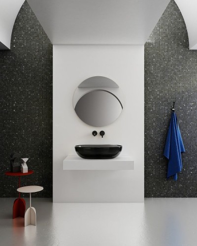 Раковина-чаша Abber Kristall 60 AT2805Onyx Черная